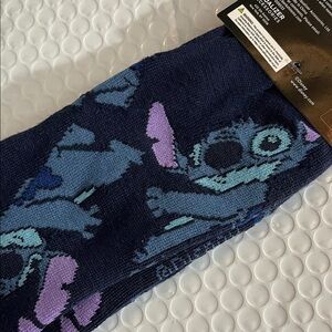 Disney Stitch Casual Socks in Navy Blue and Purple Size 9-13 NWT